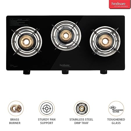 HINDWARE Brio Plus 3B Glass Cooktop