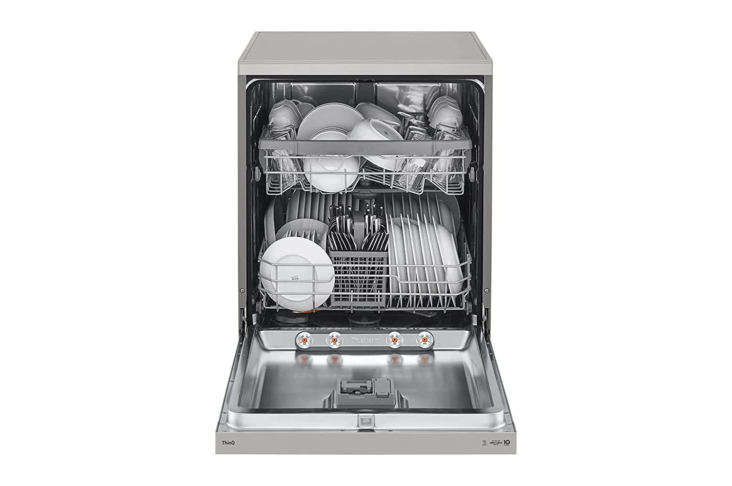 LG 14 Place Setting Freestanding Dishwasher (TrueSteam, DFB532FP, Silver)