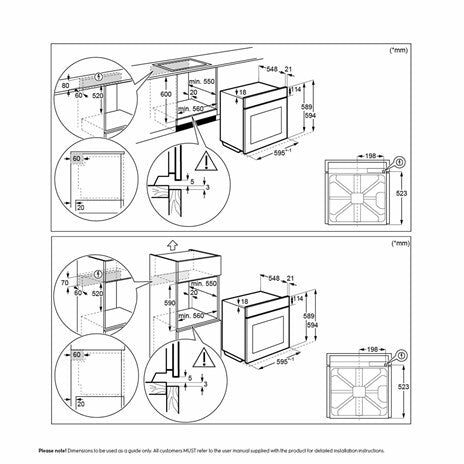 Electrolux KOHLH00KA 60Cm Ultimate Taste 300 Built In Single Oven with 68L Capacity