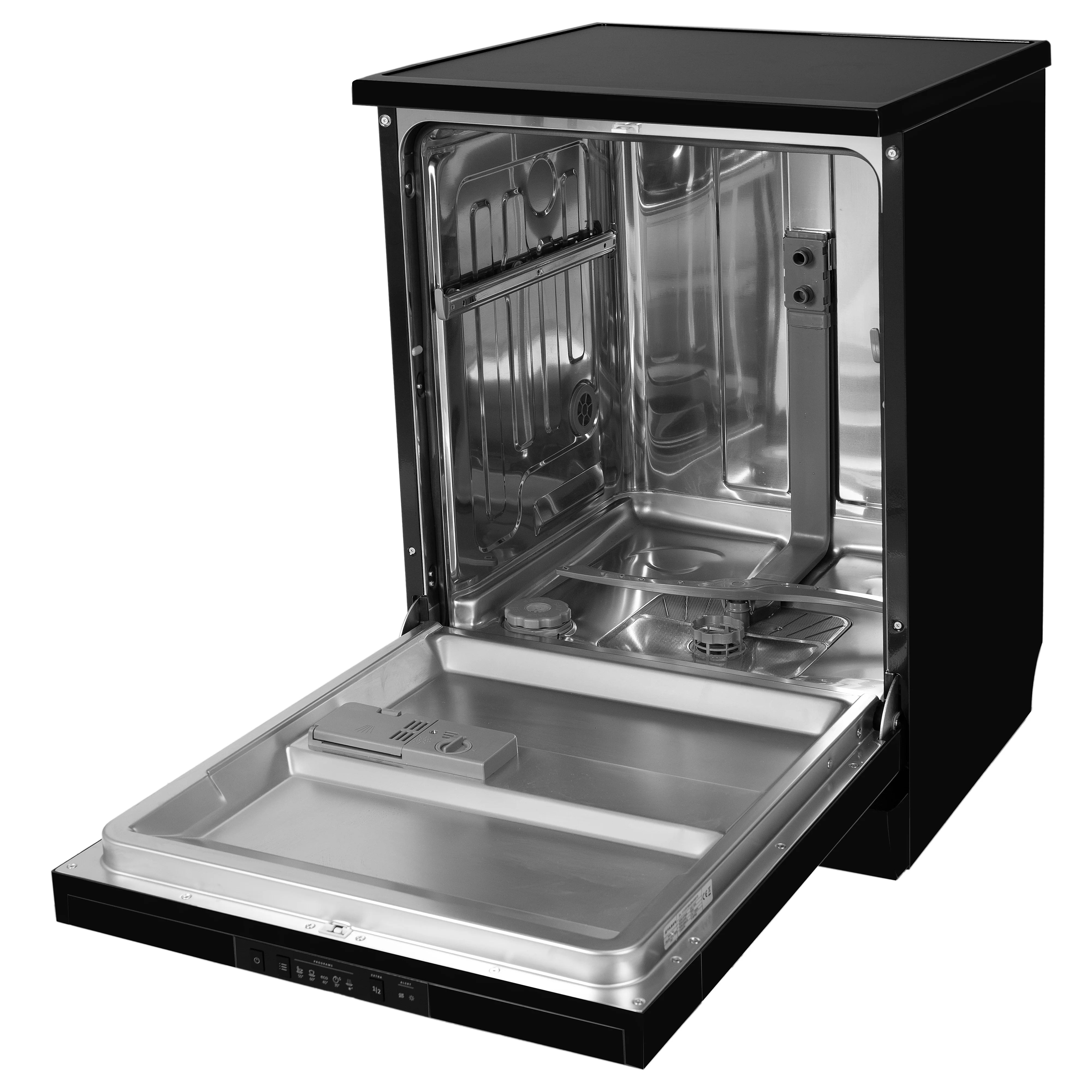 Faber 14 Place Free Standing Dishwasher|6 Wash Programs FFSD 6PR 14 S BK Digital, Black Finish
