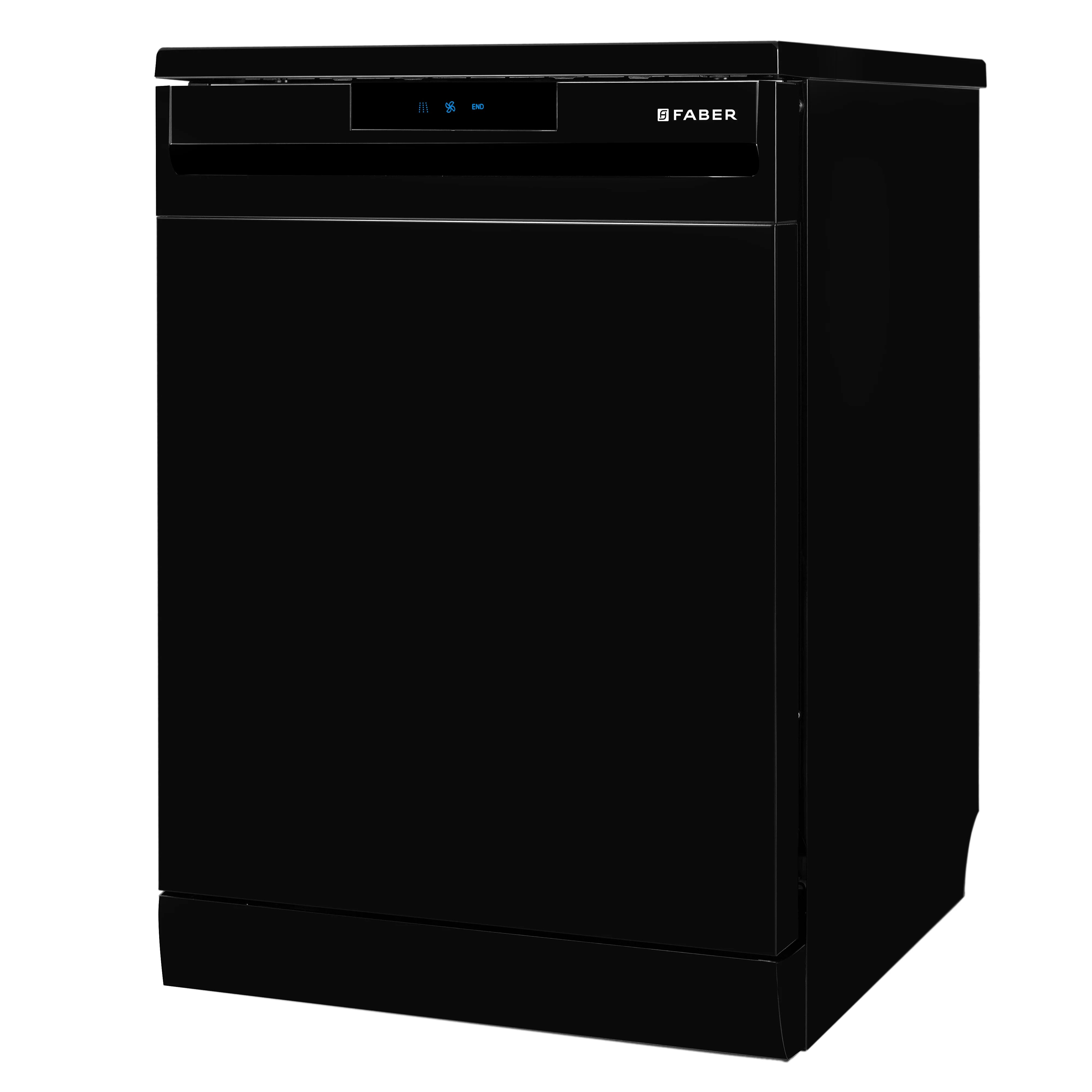 Faber 14 Place Free Standing Dishwasher|6 Wash Programs FFSD 6PR 14 S BK Digital, Black Finish