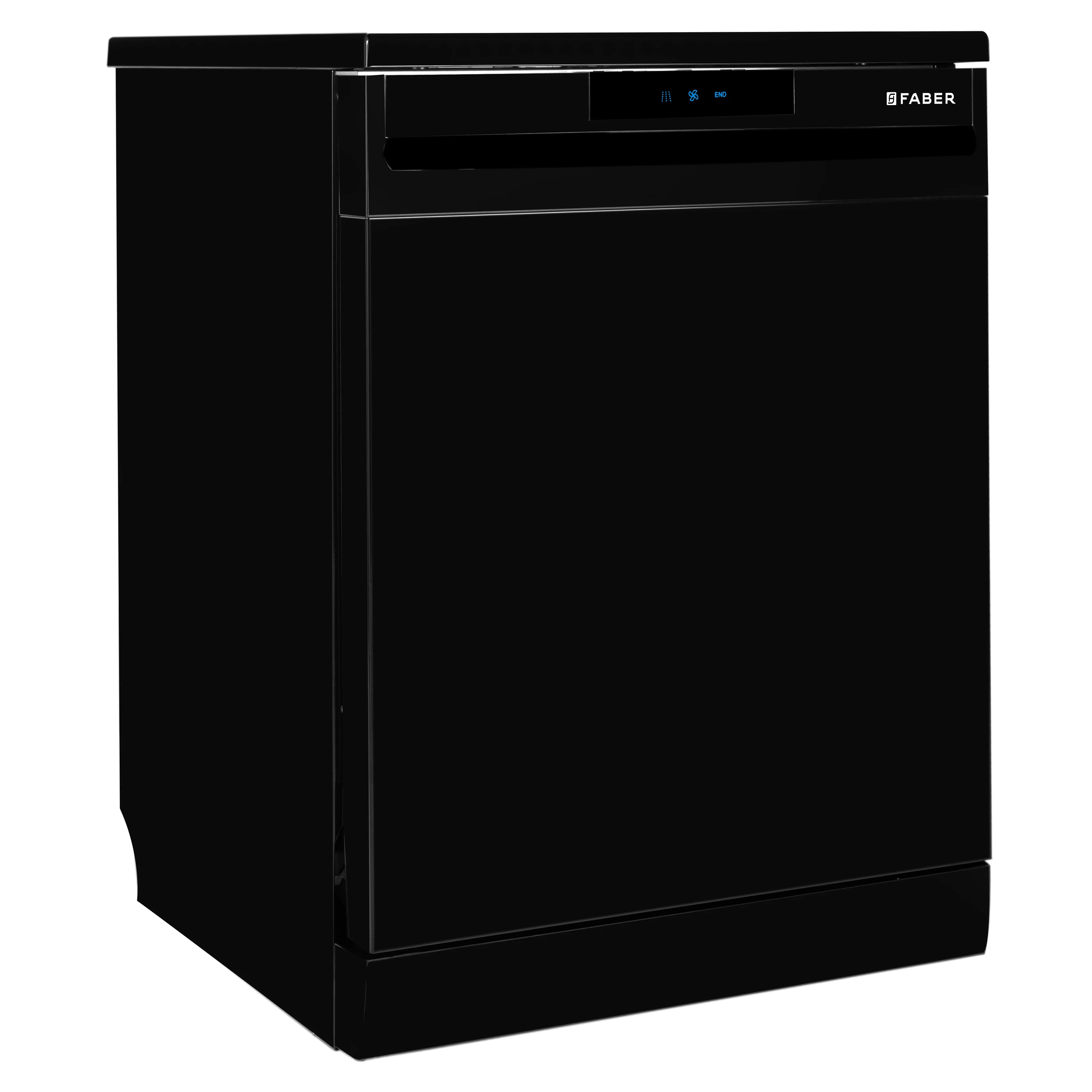 Faber 14 Place Free Standing Dishwasher|6 Wash Programs FFSD 6PR 14 S BK Digital, Black Finish