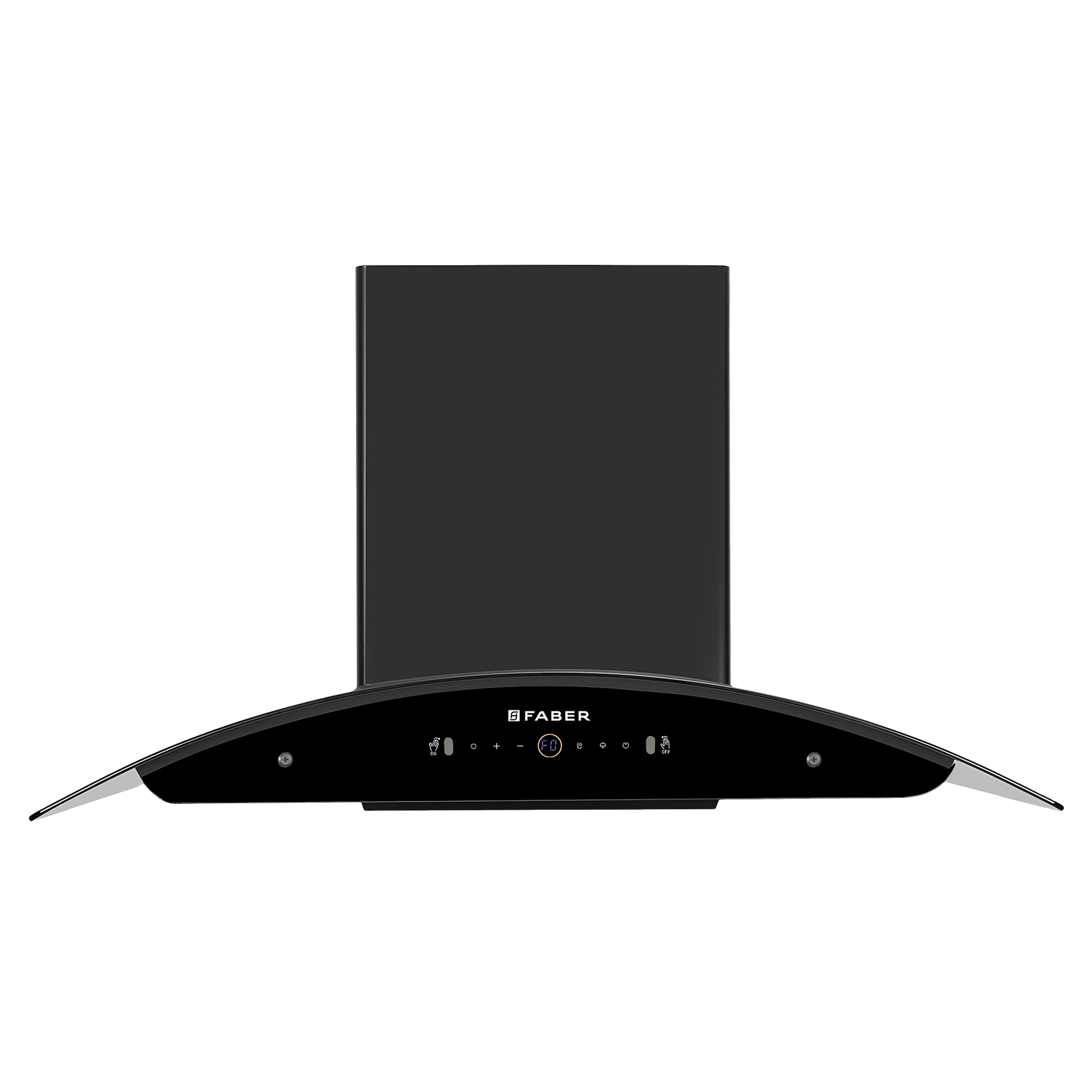 Faber Enigma BLDC HC SC FL BK IN 75cm 1600m3/hr Ducted Auto Clean Chimney with Gesture Control