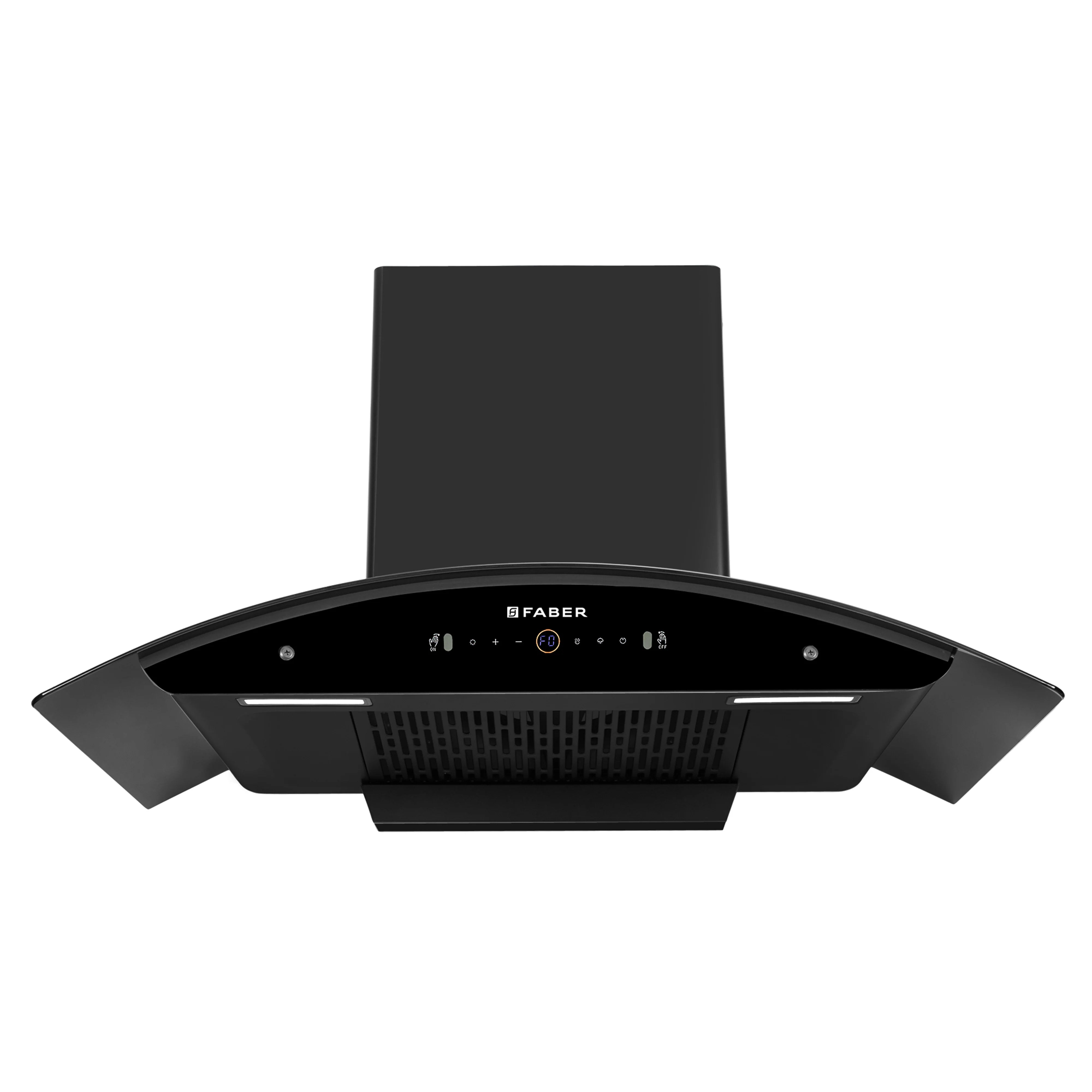 Faber Enigma BLDC HC SC FL BK 60cm 1600m3/hr Ducted Auto Clean Wall Mounted Chimney with Gesture Control (Black)