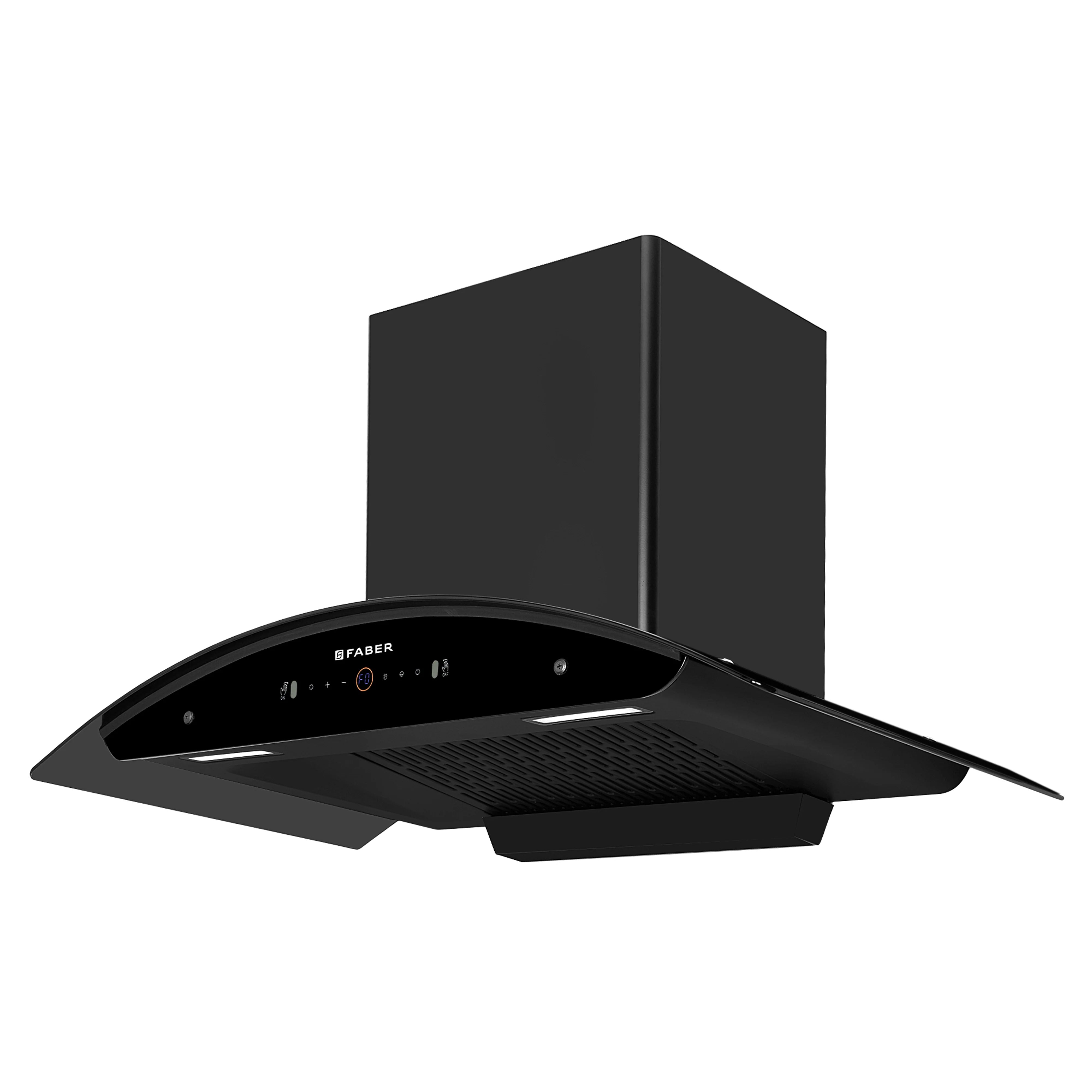 Faber Enigma BLDC HC SC FL BK IN 75cm 1600m3/hr Ducted Auto Clean Chimney with Gesture Control