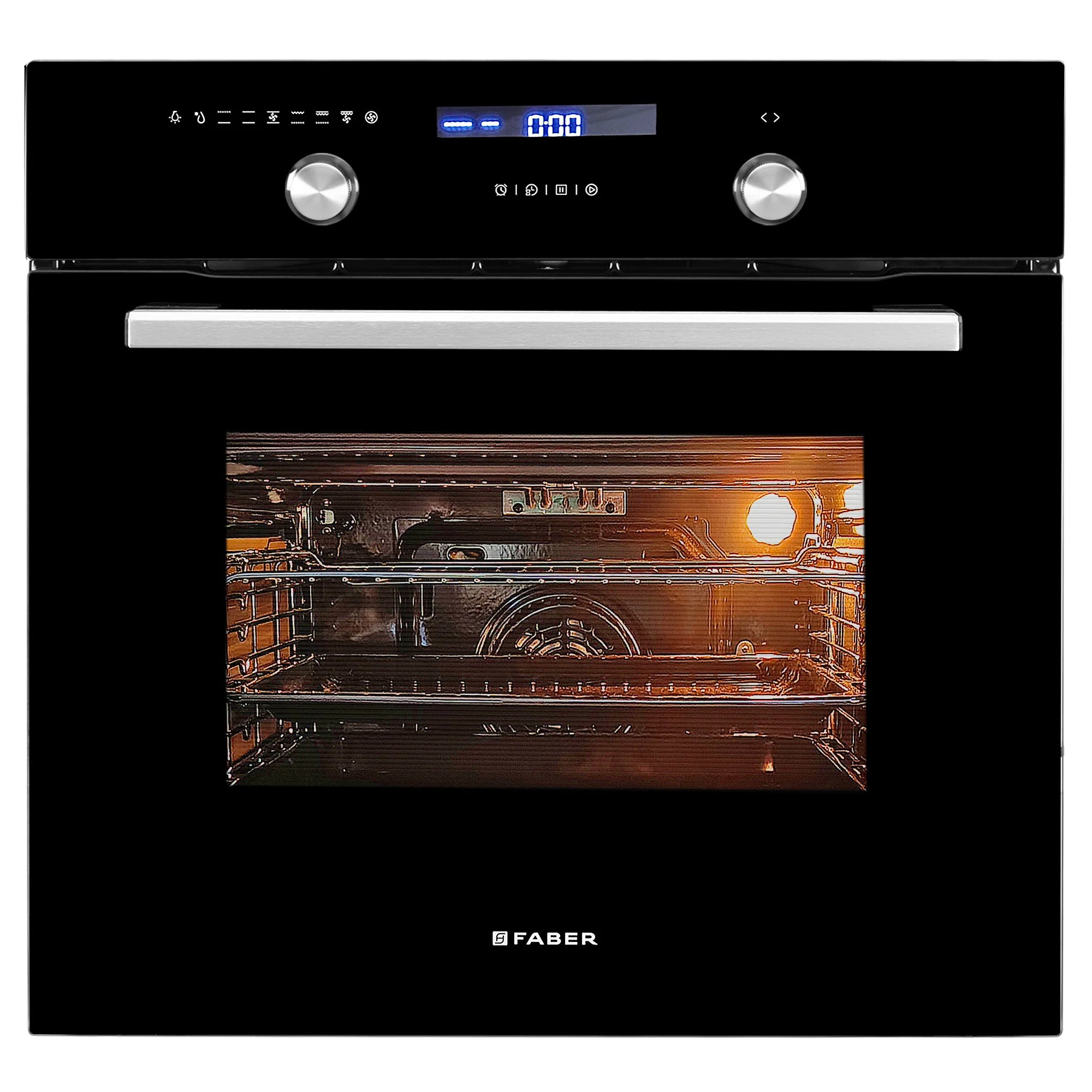 FBIO 75L 9F BK Built-In Oven: 75L Capacity, 9 Functions, Black Finish