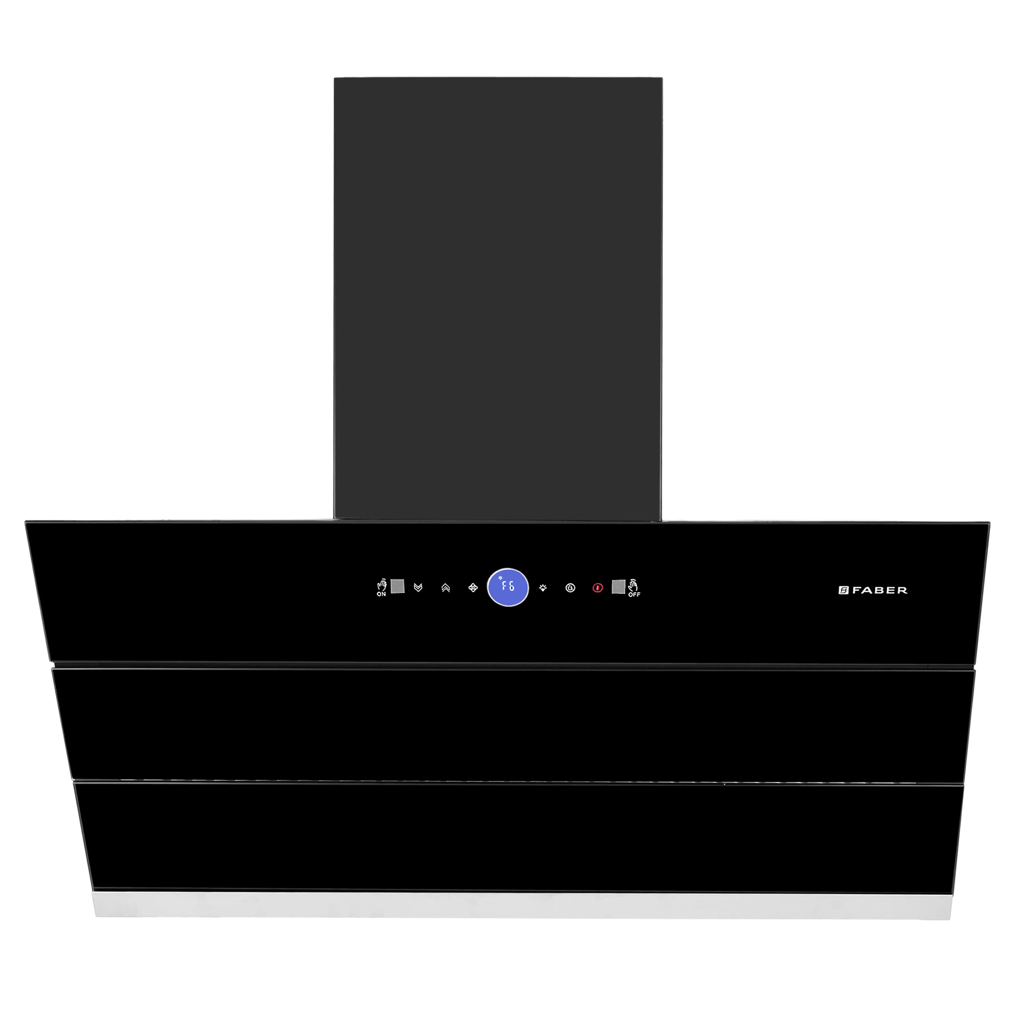 Faber Comet BLDC FL HC SC BK IN 90cm Wall Mounted Chimney | filterless | Autoclean | Touch & Gesture Control