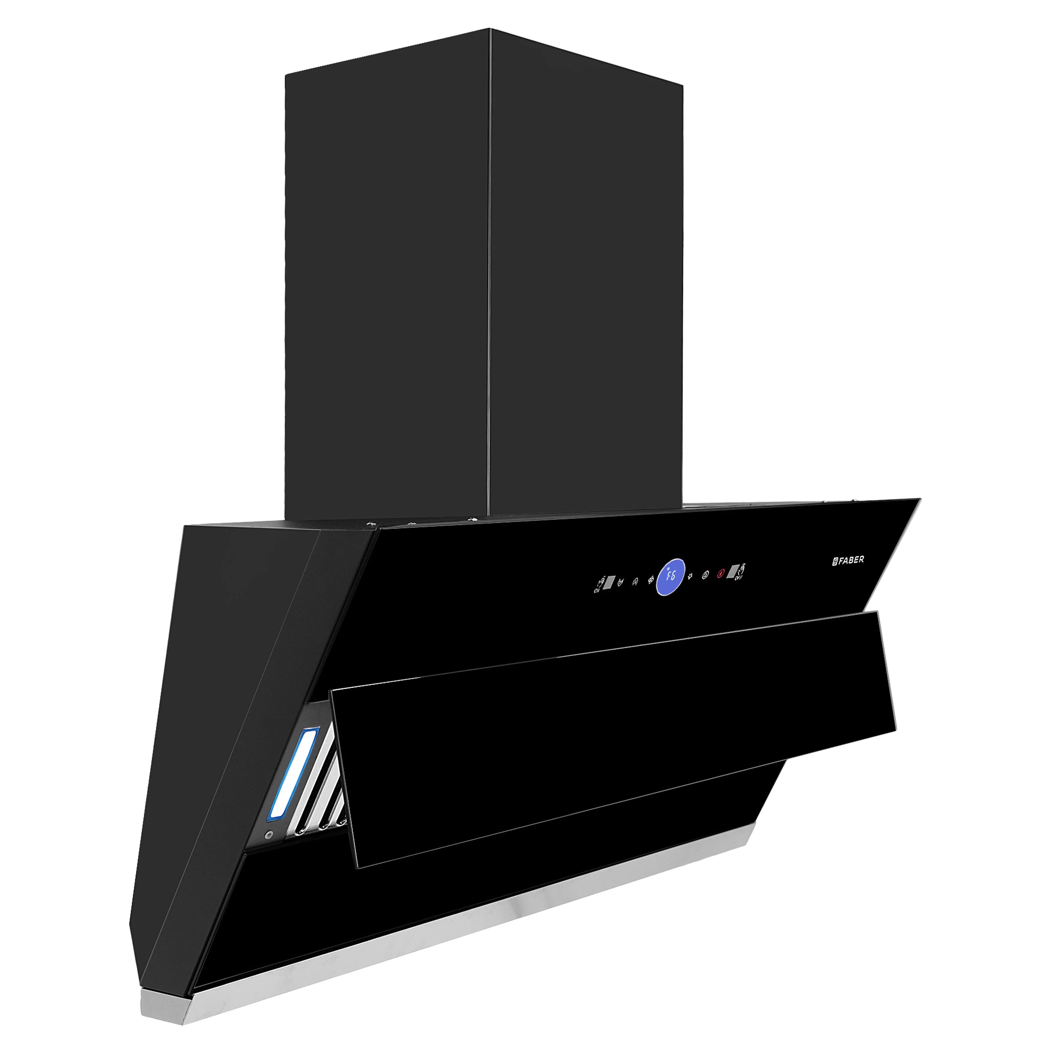 Faber Comet BLDC FL HC SC BK IN 90cm Wall Mounted Chimney | filterless | Autoclean | Touch & Gesture Control