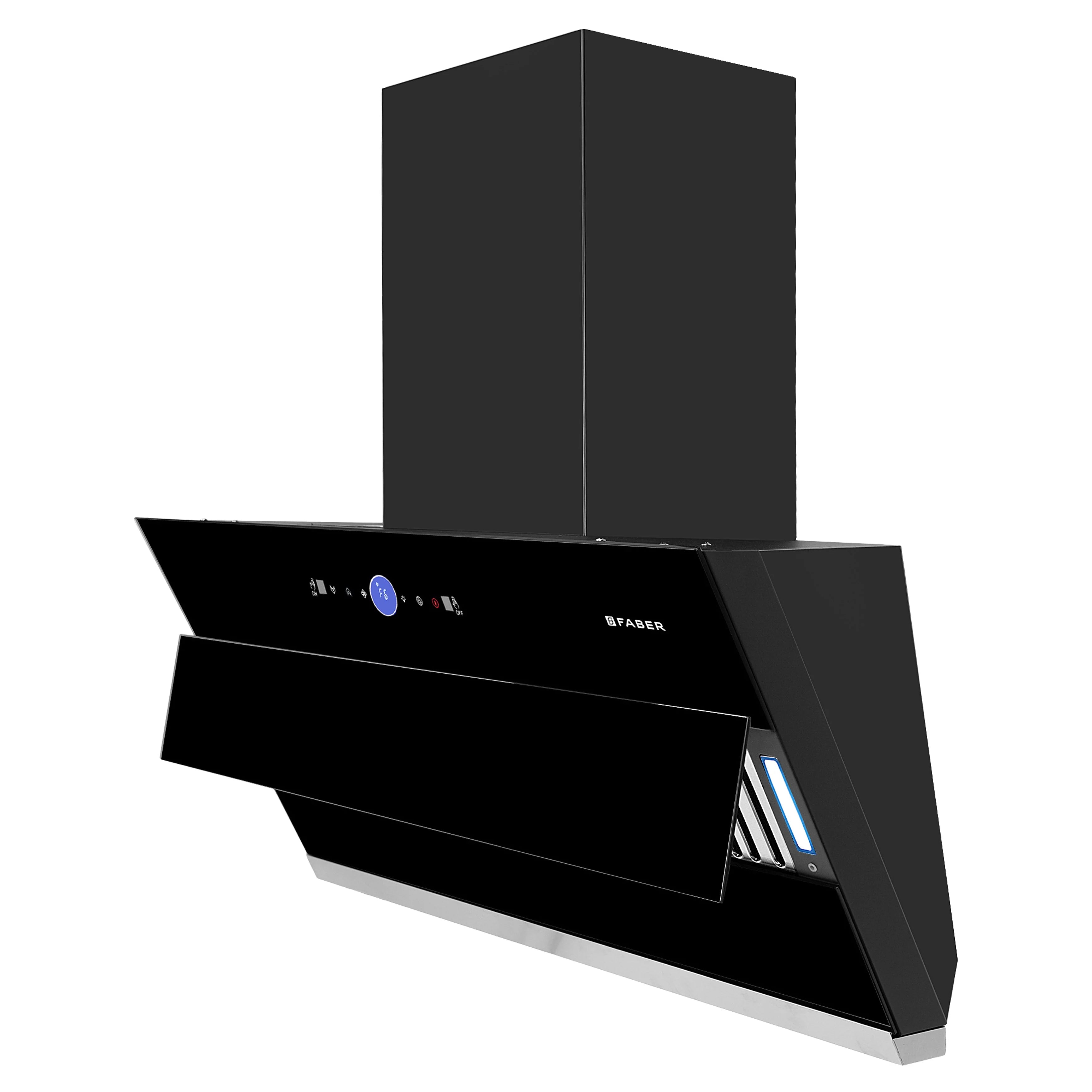 Faber Comet BLDC FL HC SC BK IN 90cm Wall Mounted Chimney | filterless | Autoclean | Touch & Gesture Control