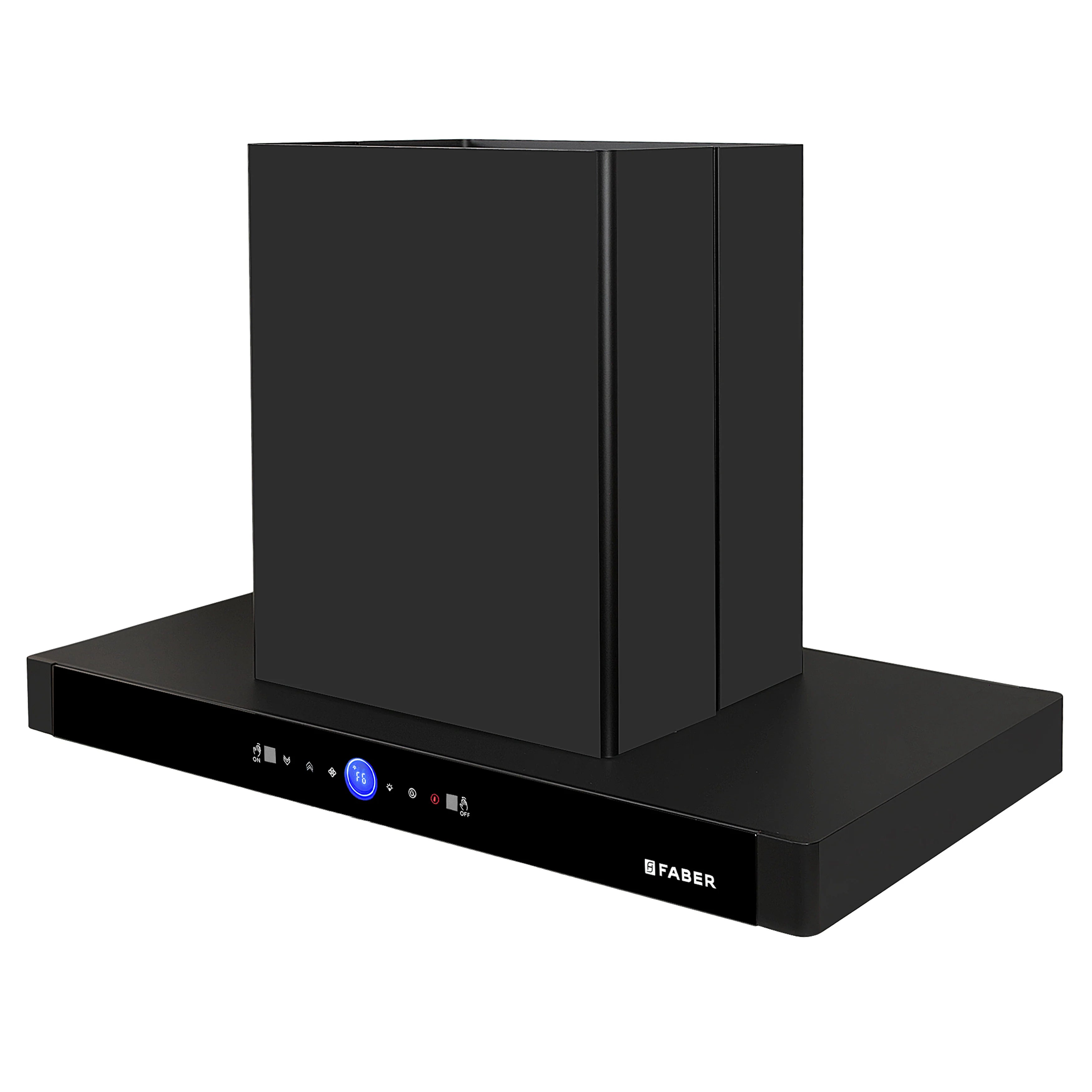 Faber BLOOM BLDC SC FL BK IN 90 Island Chimney - Sleek & Efficient Kitchen Ventilation