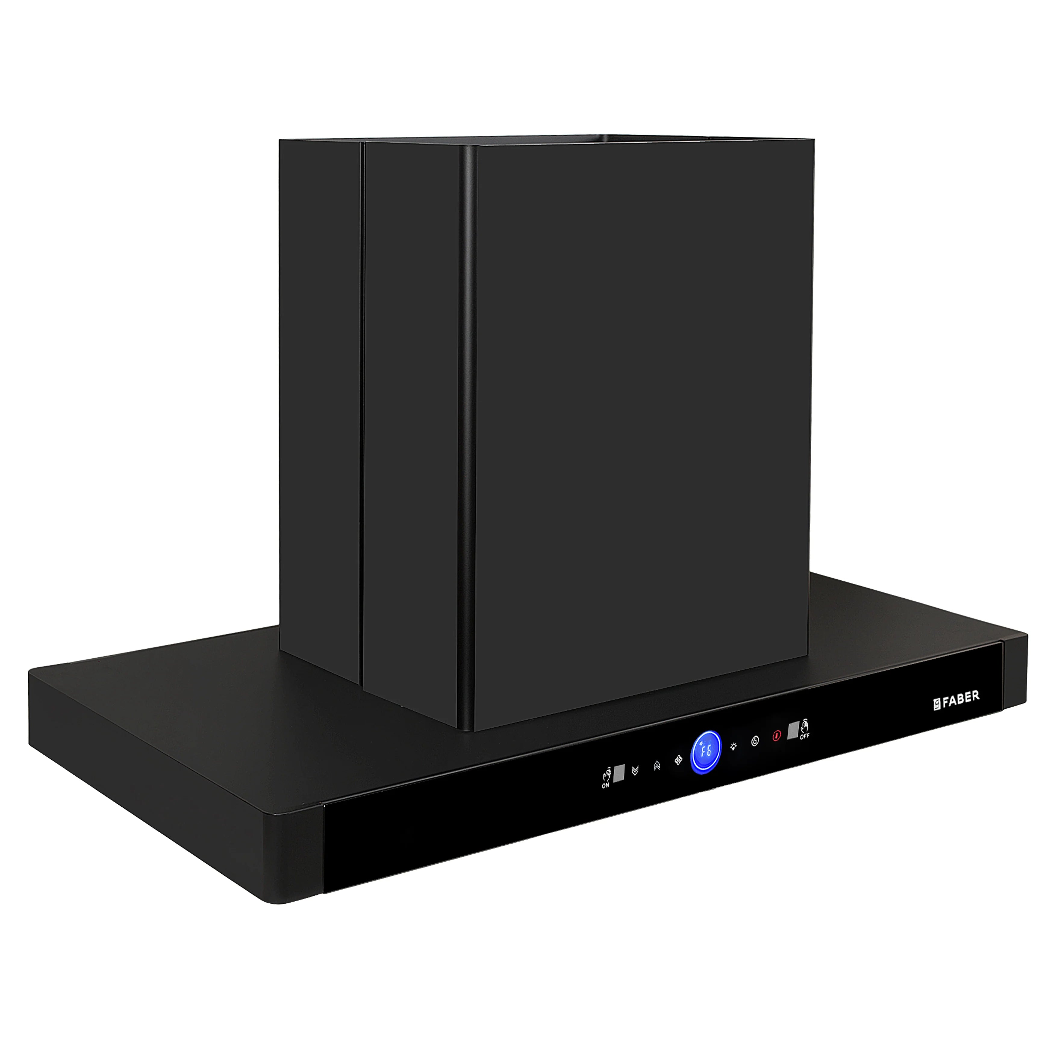 Faber BLOOM BLDC SC FL BK IN 90 Island Chimney - Sleek & Efficient Kitchen Ventilation