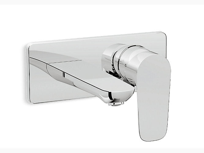 kohler K-5683IN-4ND-CP Single-control wall mount basin faucet trim in polished chrome