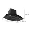 Faber Enigma BLDC HC SC FL BK 90cm 1600m3/hr Ducted Auto Clean Wall Mount Chimney with Gesture Control