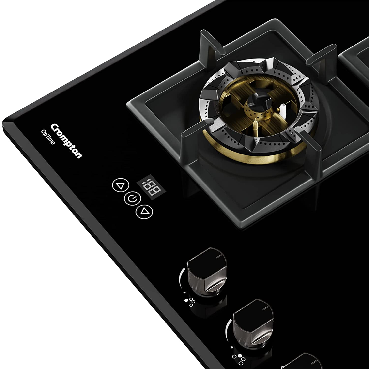 Crompton OpTime Gas Hob 78cm 4burner MBLK
