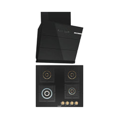 Bosch DWK68IJ60I 60cm Chimney + PNH6B6F20I 4 Burner Hob