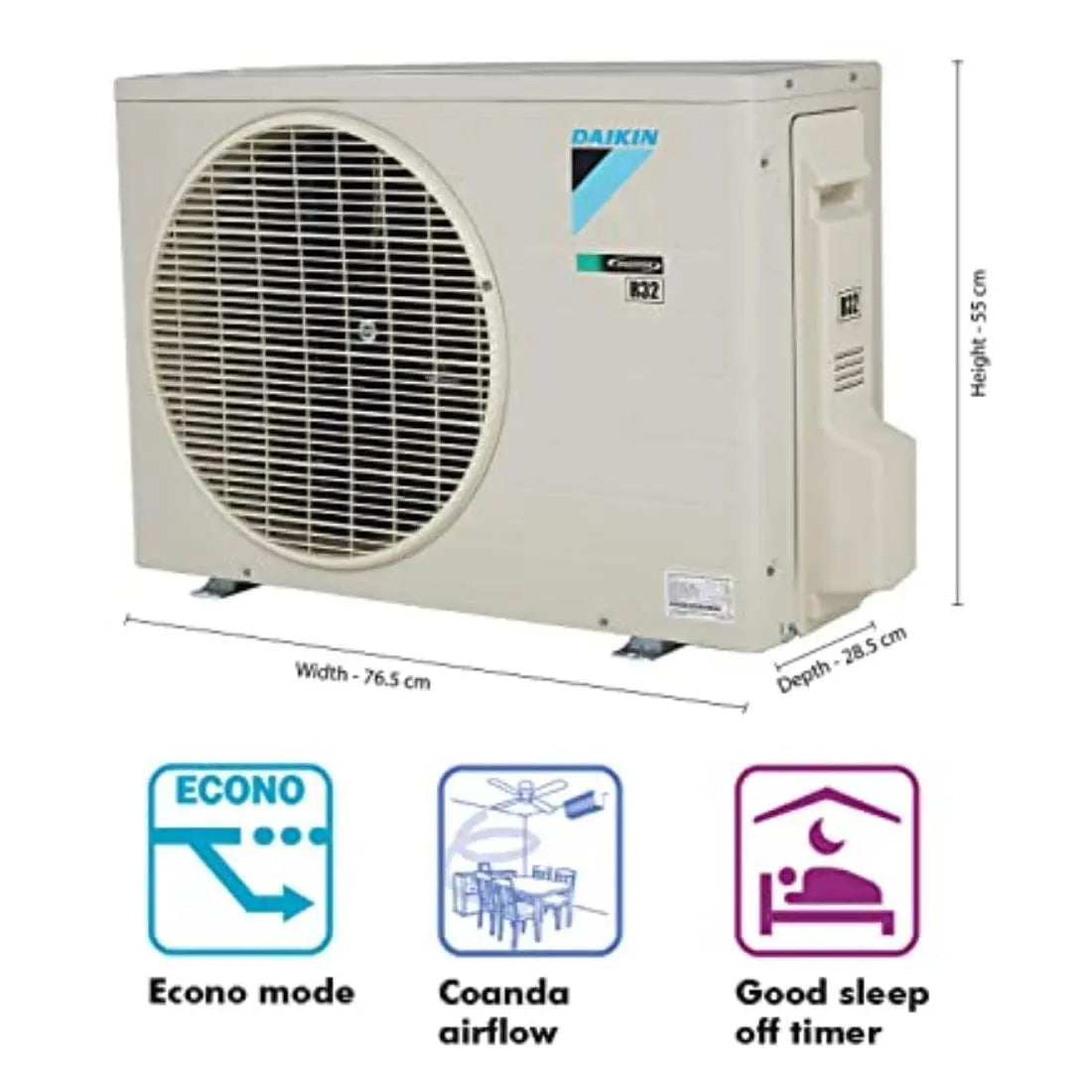 Daikin 1.0 Ton 4 Star Inverter Split AC (ATKL35UV16, White)