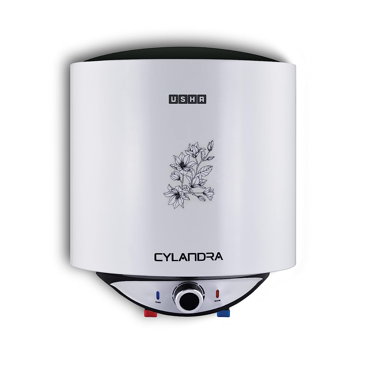 Usha Cylandra 15 Litre Storage Water Heater With Free Installation (White), Wall Mounting