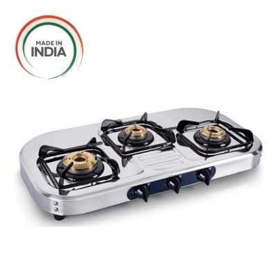 Glen Gas Stove 3 Burner 1037 Stainless steel - Brass