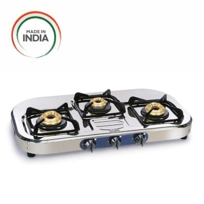 Glen Gas Stove 3 Burner 1037 Stainless steel - brass high flame