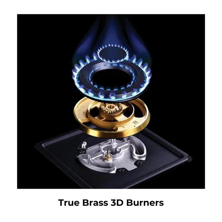 Bosch DWK98IJ60I 90cm Chimney + PNF9B6G20I 90cm 4 Brass Burner Hob Combo