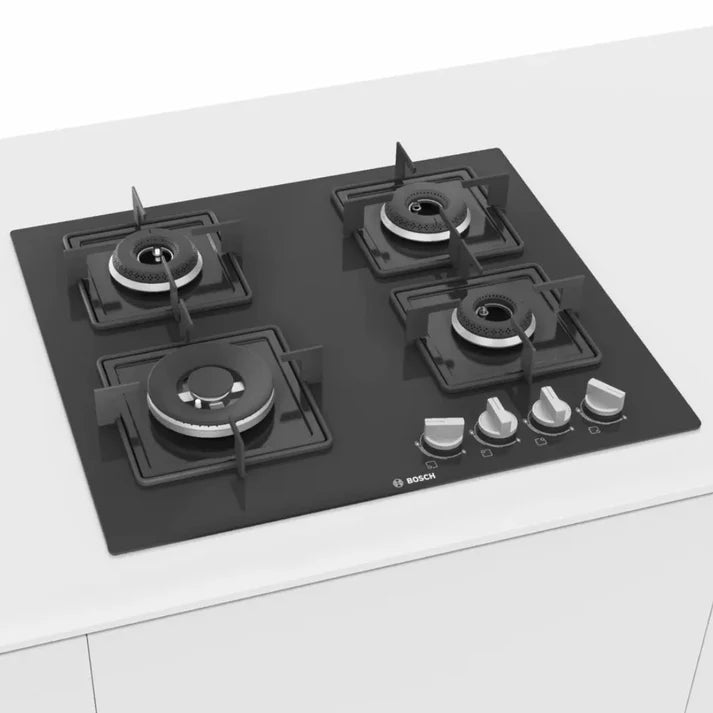 Bosch DWB68IJ60I 60cm Chimney + PNH6B6B12I 60cm 4 Burner Gas Hob Combo