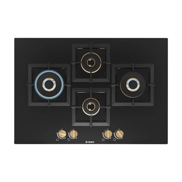 Bosch DWK98IJ60I 90cm Chimney + PNI7B6F20I 4 Brass Burner Hob Combo