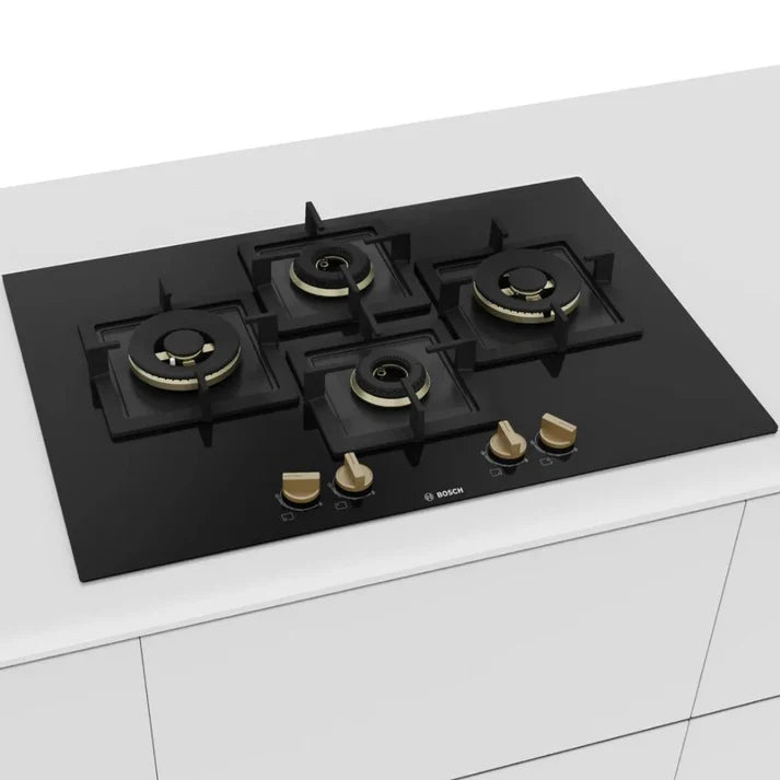 Bosch DWK98IJ60I 90cm Chimney + PNI7B6F20I 4 Brass Burner Hob Combo
