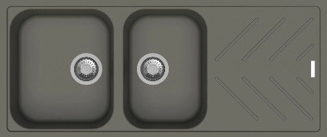 Carysil New Beethoven Double Bowl D200 Sink With Drainer