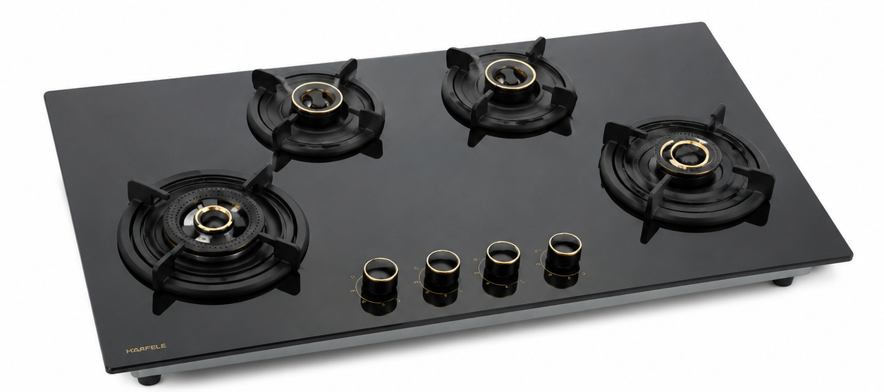 Hafele VESTA 490 90cm 4 Burner Built-in Gas Hob | Full Brass Burners