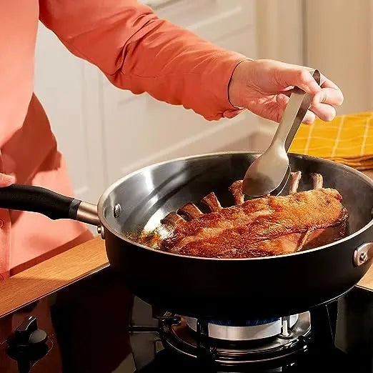 Meyer Accent Series Stainless Steel Saute Pan Induction Base 70616 28cm Black