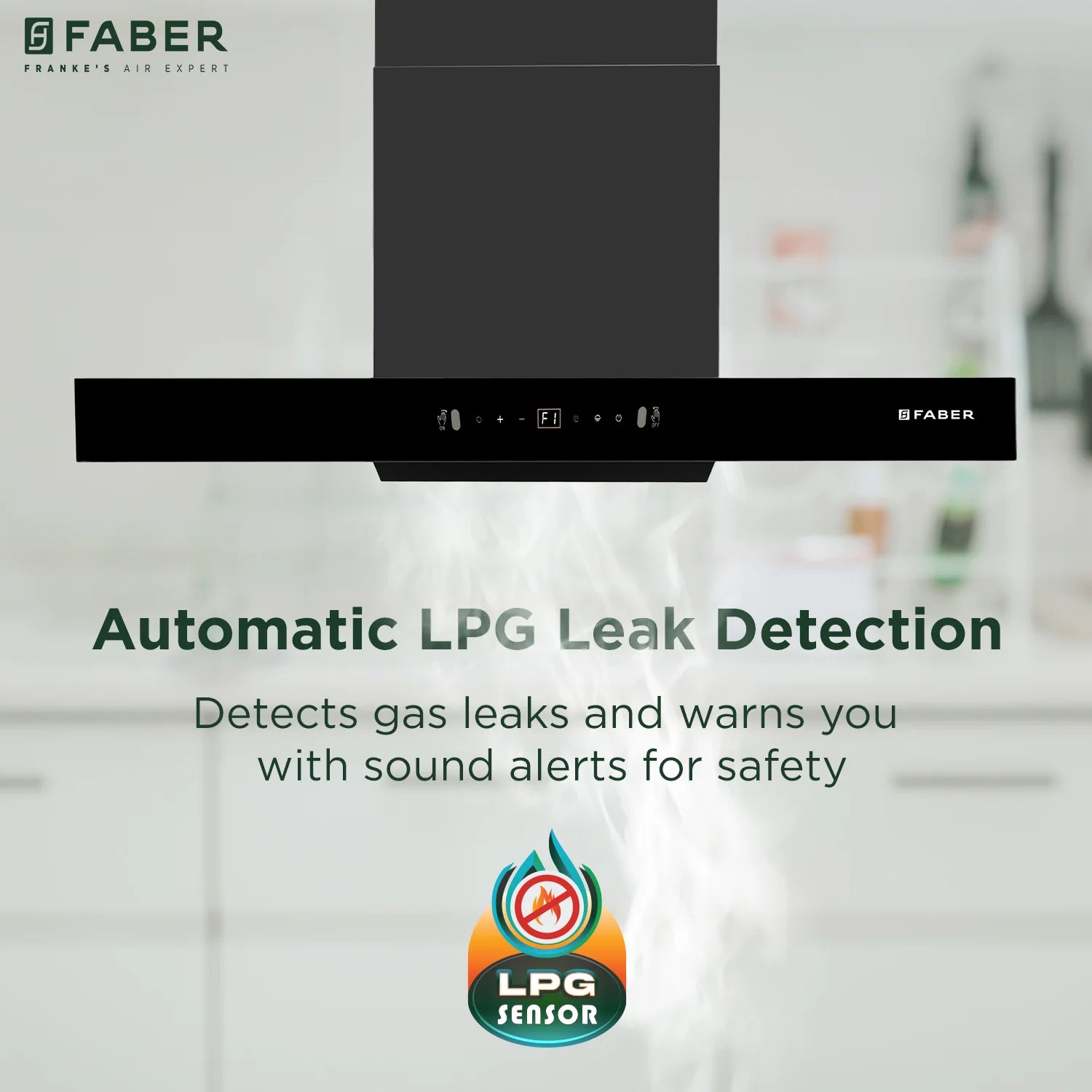 Faber Sigma BLDC HC SC FL BK IN 90cm 1600m3/hr Ducted Auto Clean Wall Mount Chimney with LPG Sensor