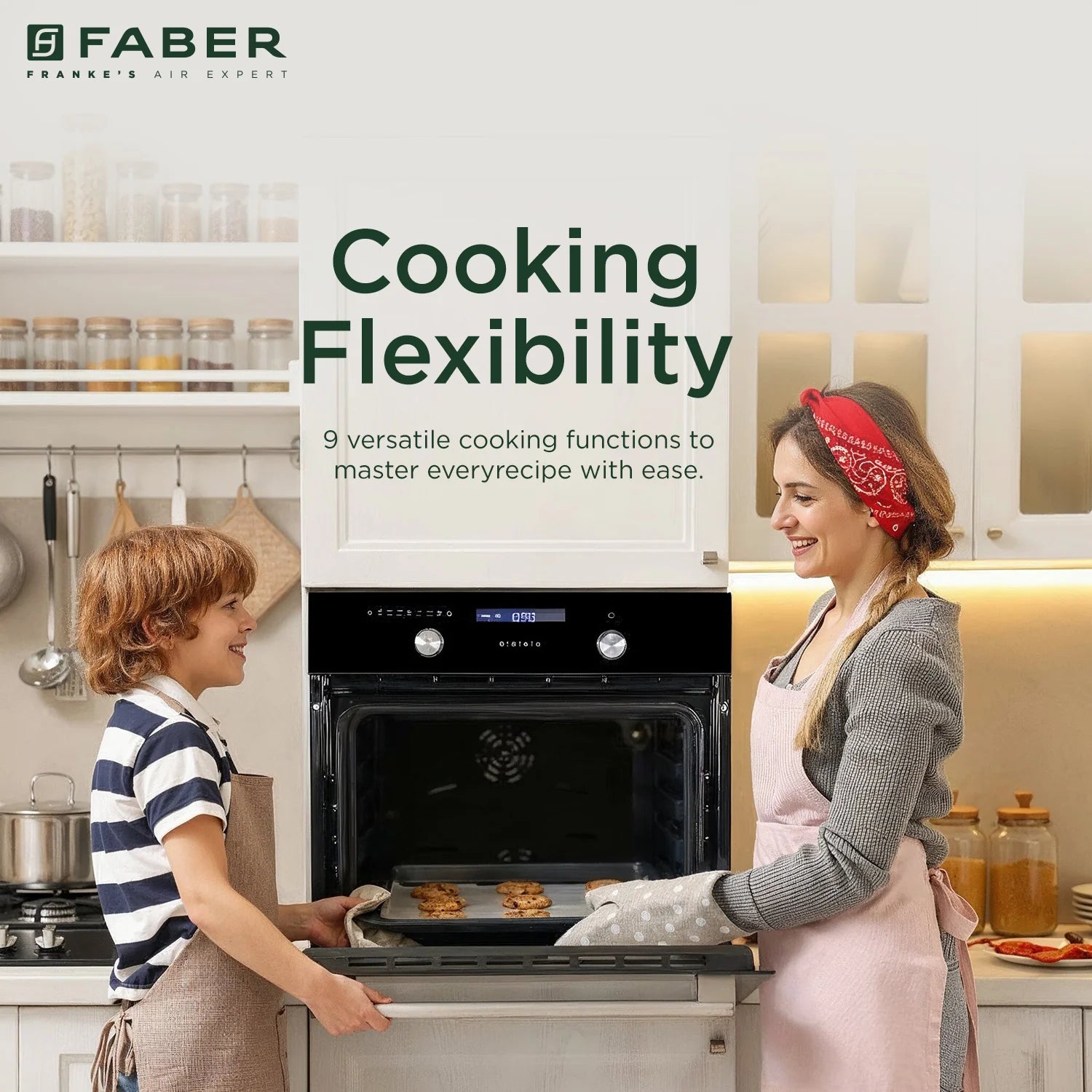 FBIO 75L 9F BK Built-In Oven: 75L Capacity, 9 Functions, Black Finish