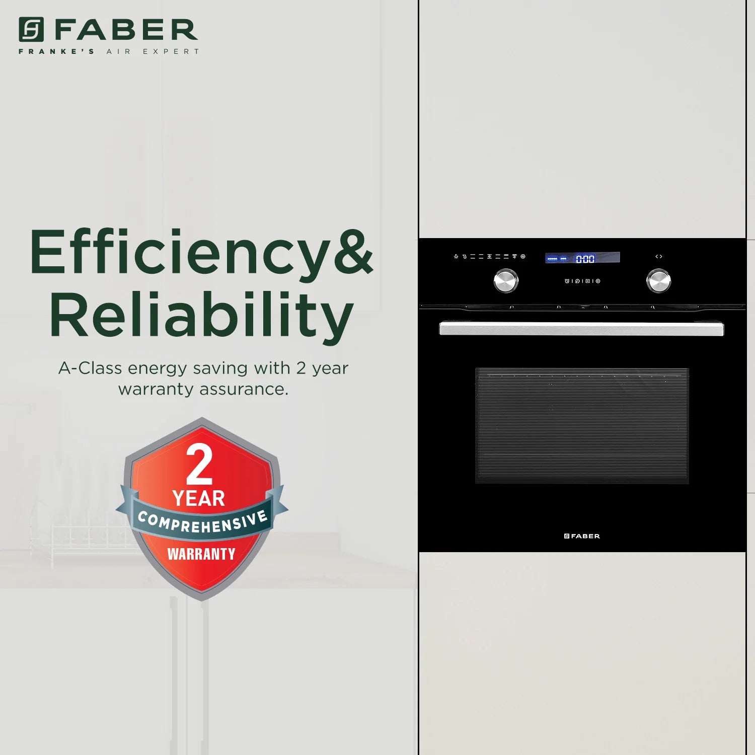 FBIO 75L 9F BK Built-In Oven: 75L Capacity, 9 Functions, Black Finish