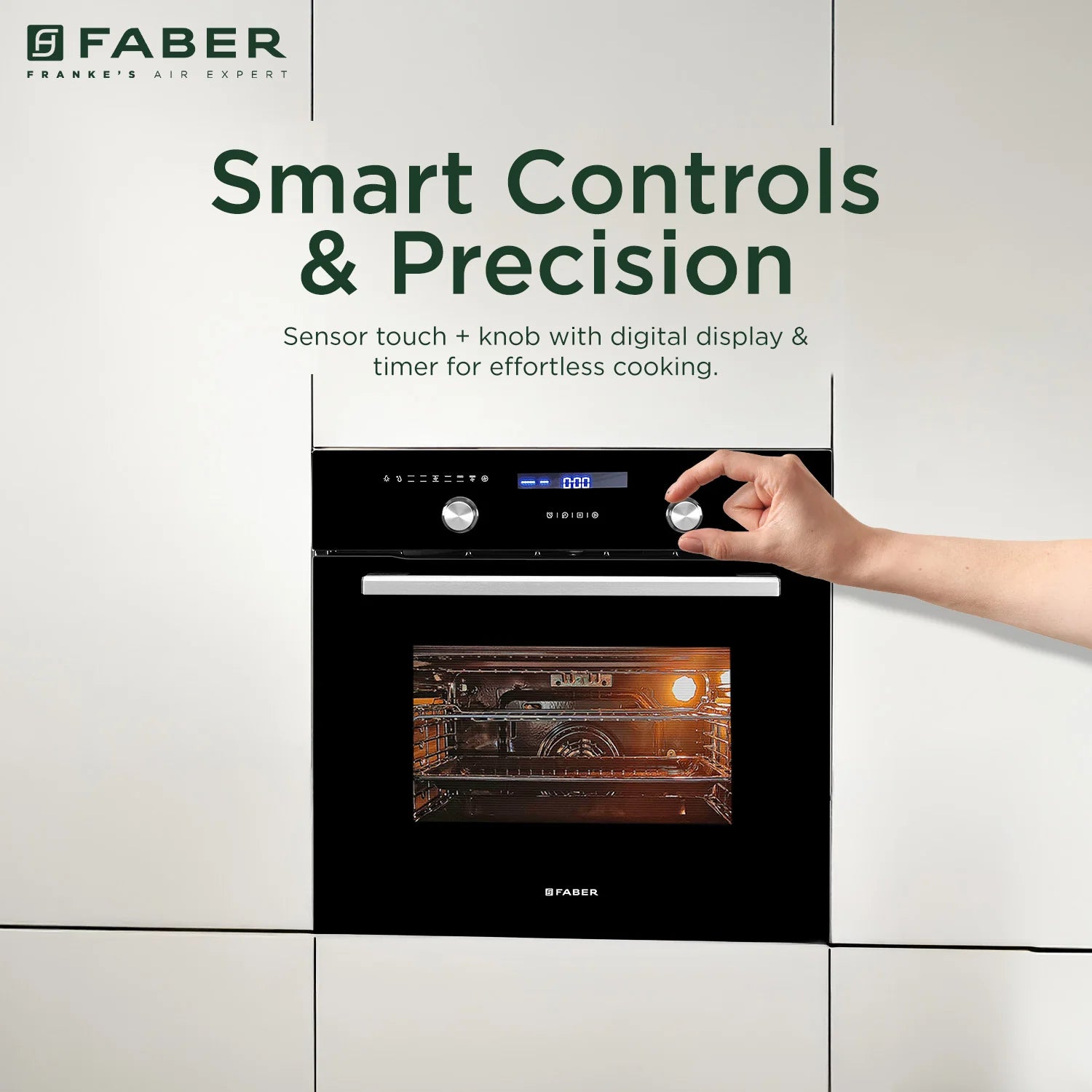FBIO 75L 9F BK Built-In Oven: 75L Capacity, 9 Functions, Black Finish