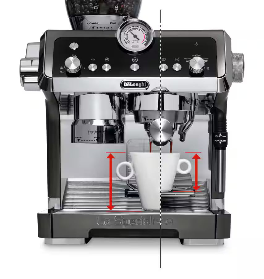 DELONGHI Pump Coffee Machine, 1450W, Integrated Coffee Grinder, DLEC9335.BK(Black)