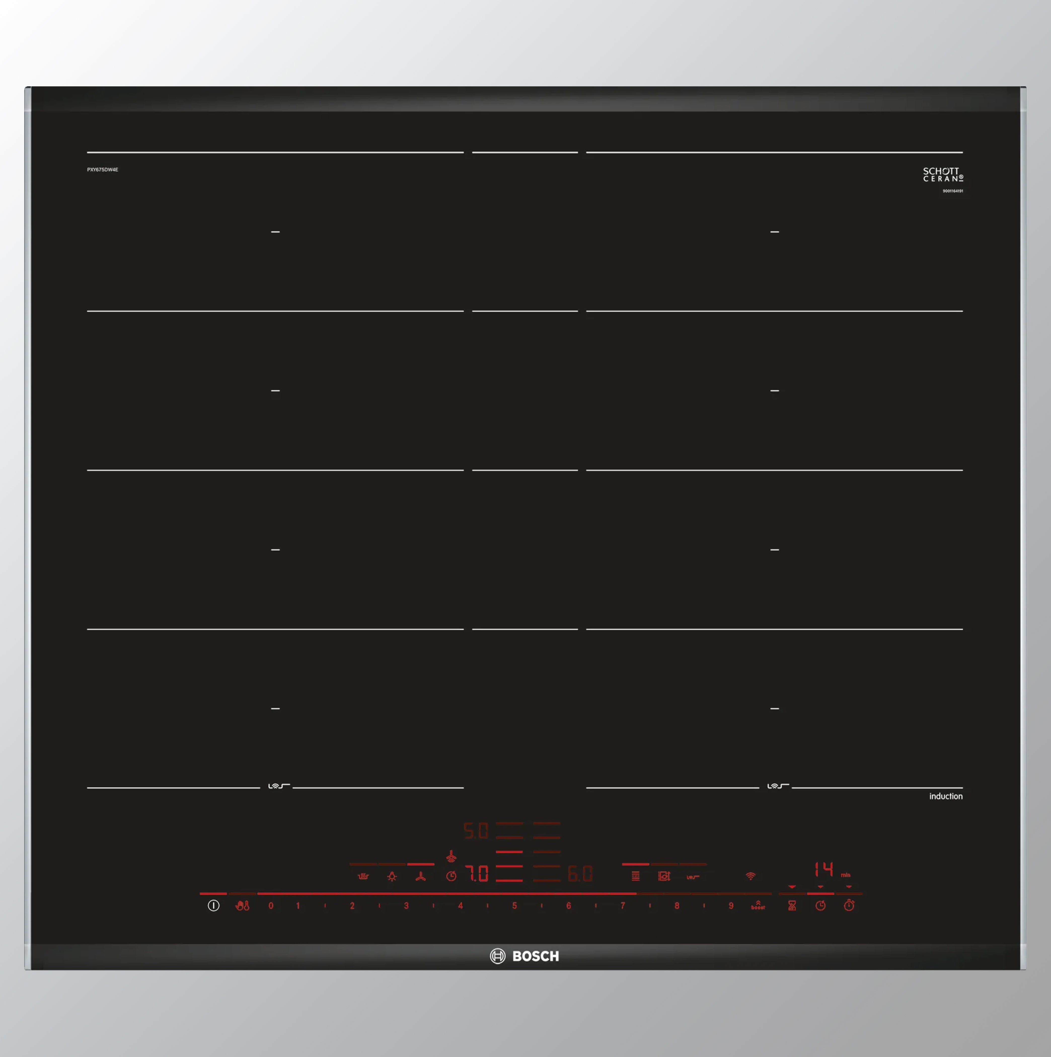 Bosch PXY675DW4E Series 8 Induction hob 60 cm Black
