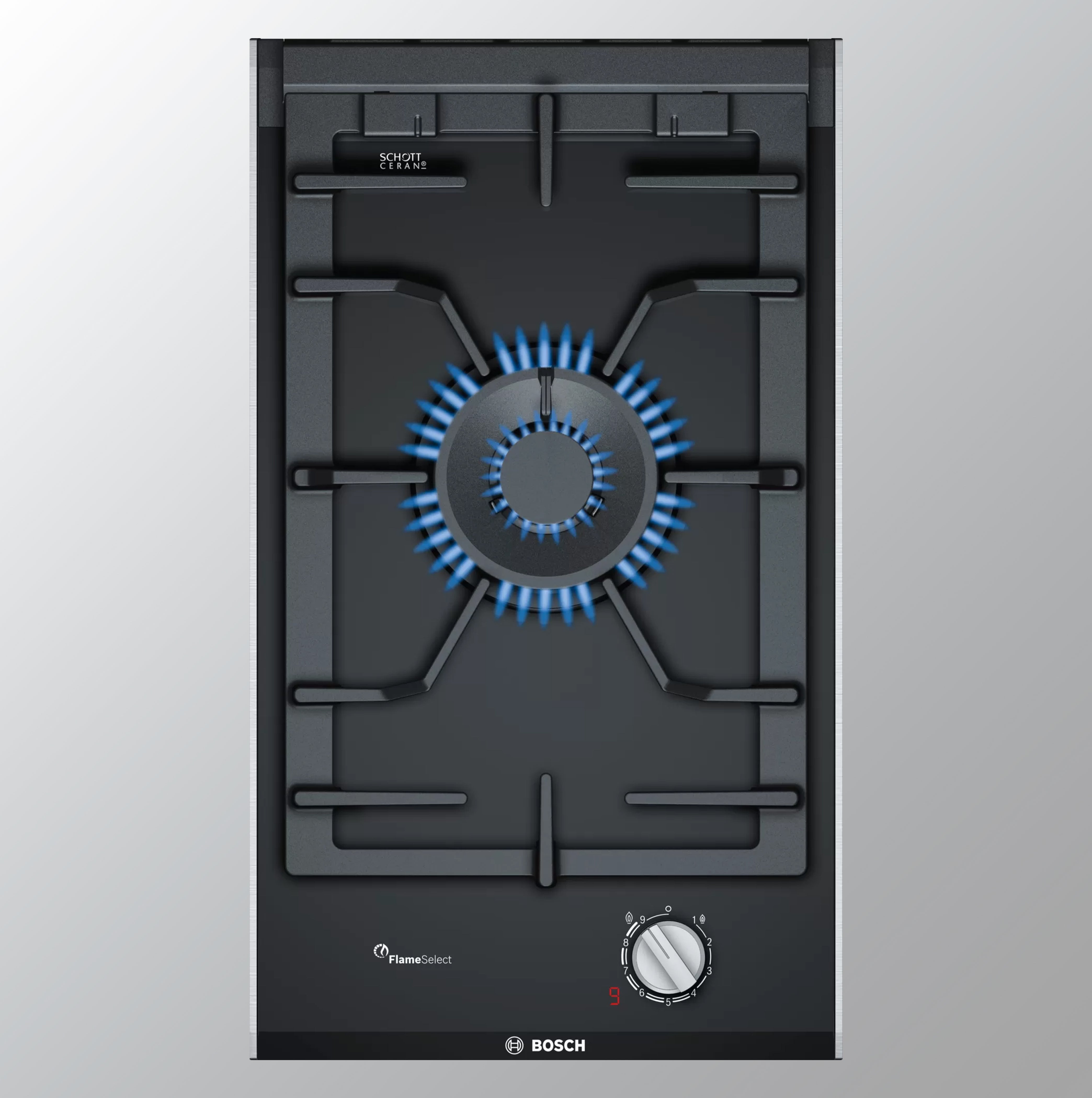 Bosch PRA3A6D70I Series 8 Domino Gas hob 30 cm Ceramic, Black