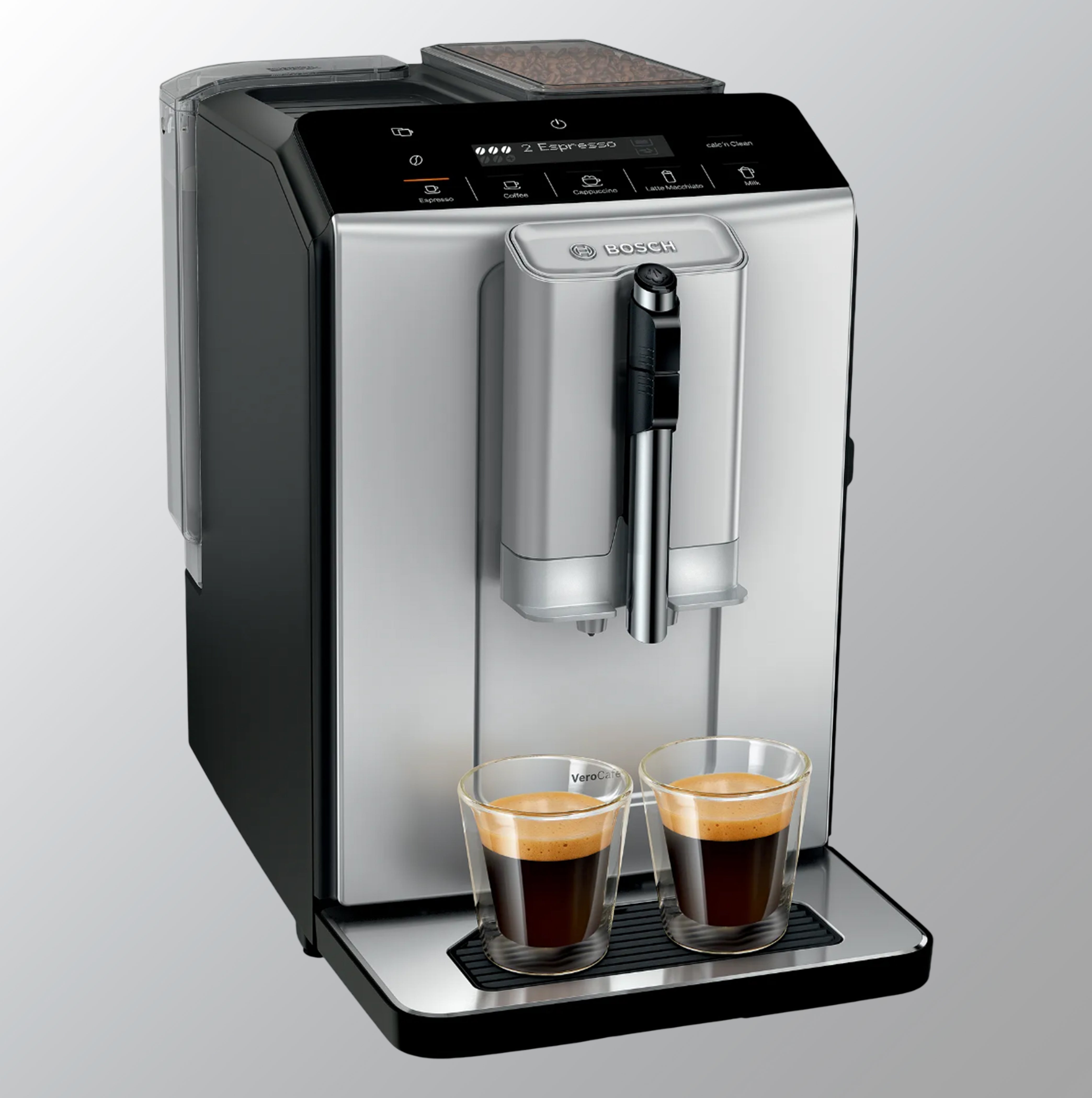 Bosch TIE20301IN Series 2 Fully automatic coffee machine VeroCafe Silk Silver, Removable water tank
