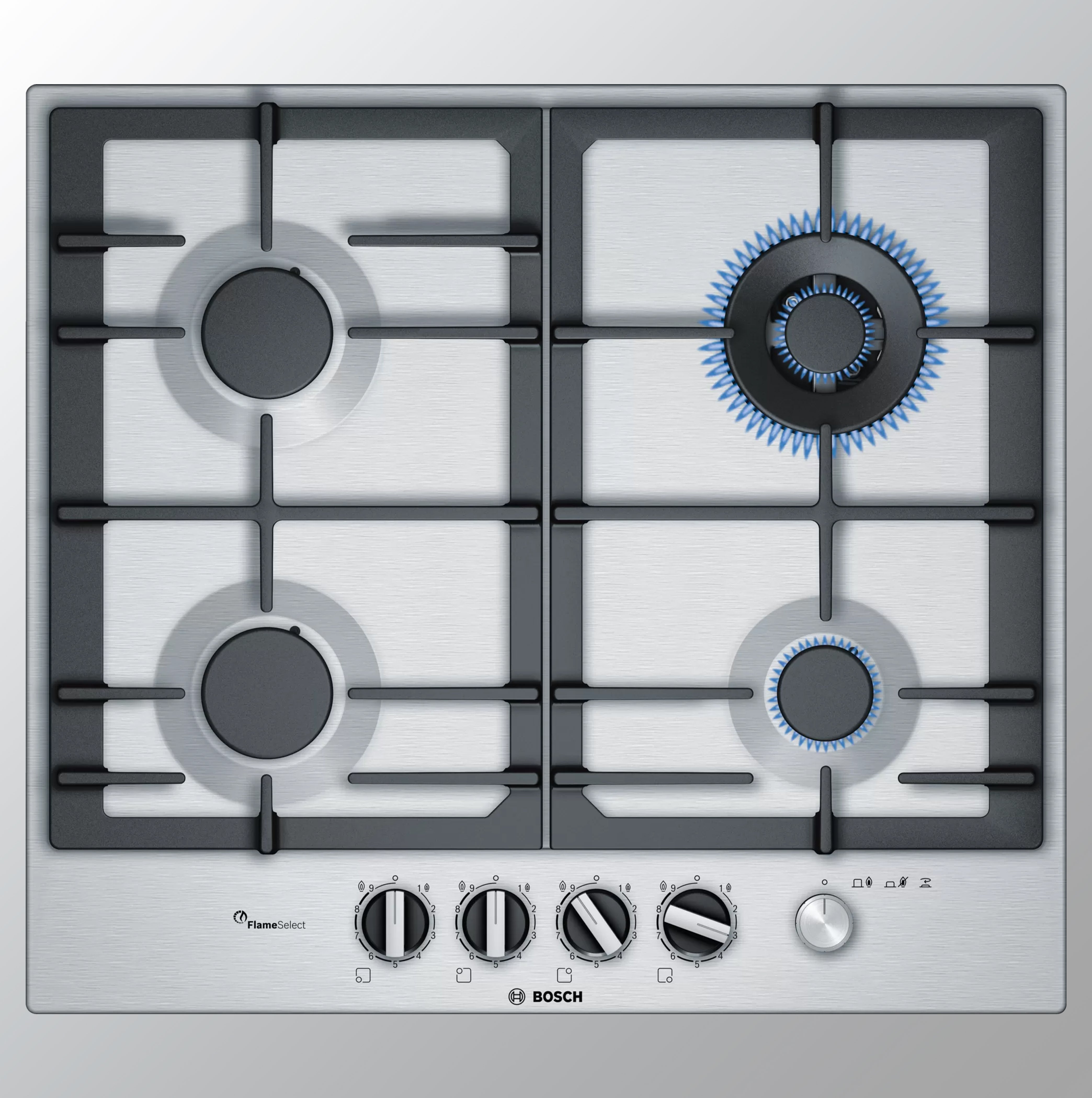 Bosch PCH6A5M90I Series 6 Gas hob 60 cm Stainless steel