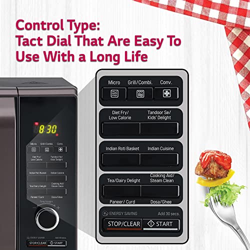 LG 28 L Convection Microwave Oven (MC2886BLT, Black, Stainless Steel Cavity)