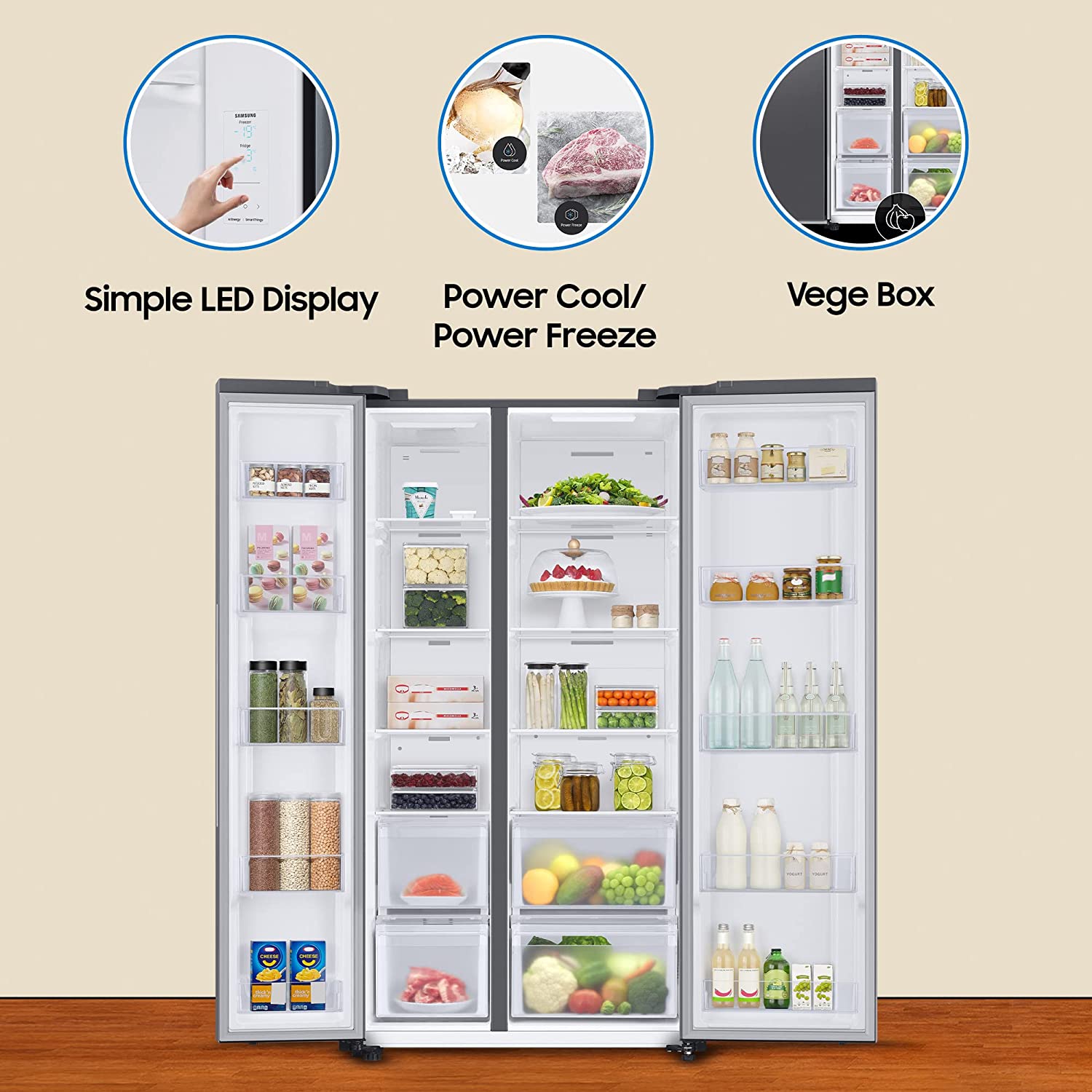 Samsung 653L Refrigerator RS76CG8003S9HL Refined Inox