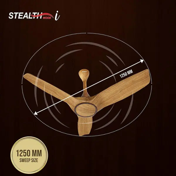 Havells Stealth Wood i 1200mm Ceiling Fan (Pinewood)