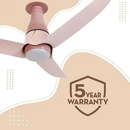 Crompton Silent Pro Blossom 1200mm (48 inch) Premium design, Silent fan with remote control and BLDC motor (English Rose)