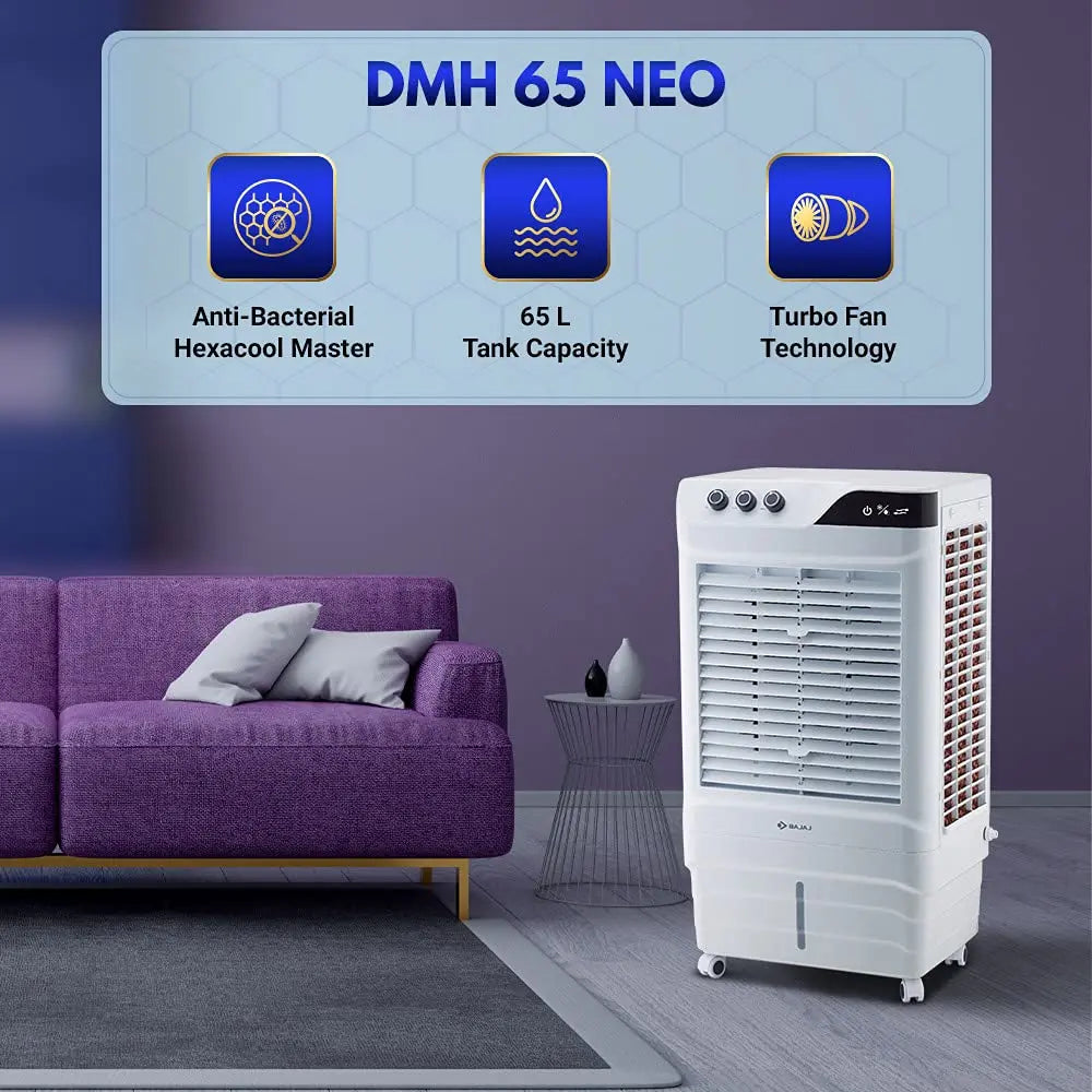 Bajaj DMH 65 Neo 65L Desert Air Cooler White