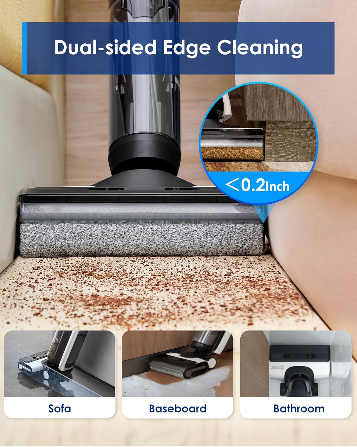 Tineco Floor ONE Switch S6 Cordless Vacuum Cleaner, 5-in-1 Smart Multi-Function Mop with FlashDry Self-Cleaning and MHCBS Tech - Wet & Dry Capabilities