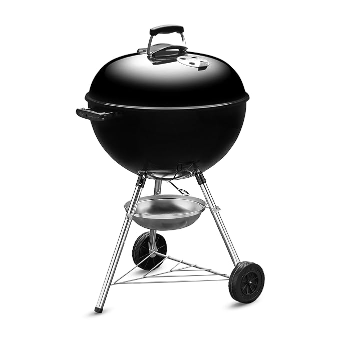 Weber 57Cm Orlg Kettle W/Therm Blk Asia Charcoal Free Standing Grill (Black)