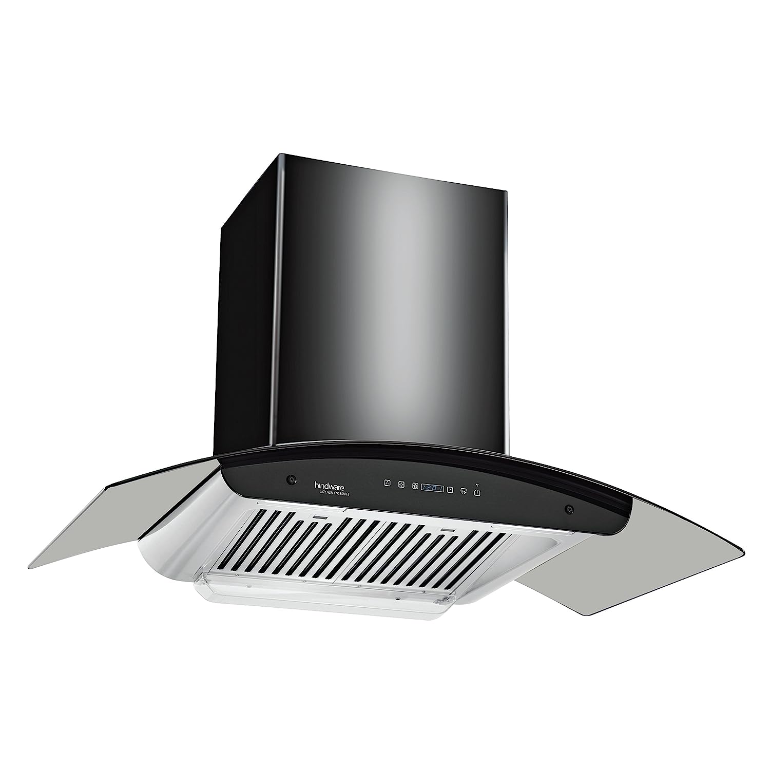 Hindware Wall Mounted Auto Clean 90 cm 1200 m3/h Black Chimney ( TREVO BLK 90 )