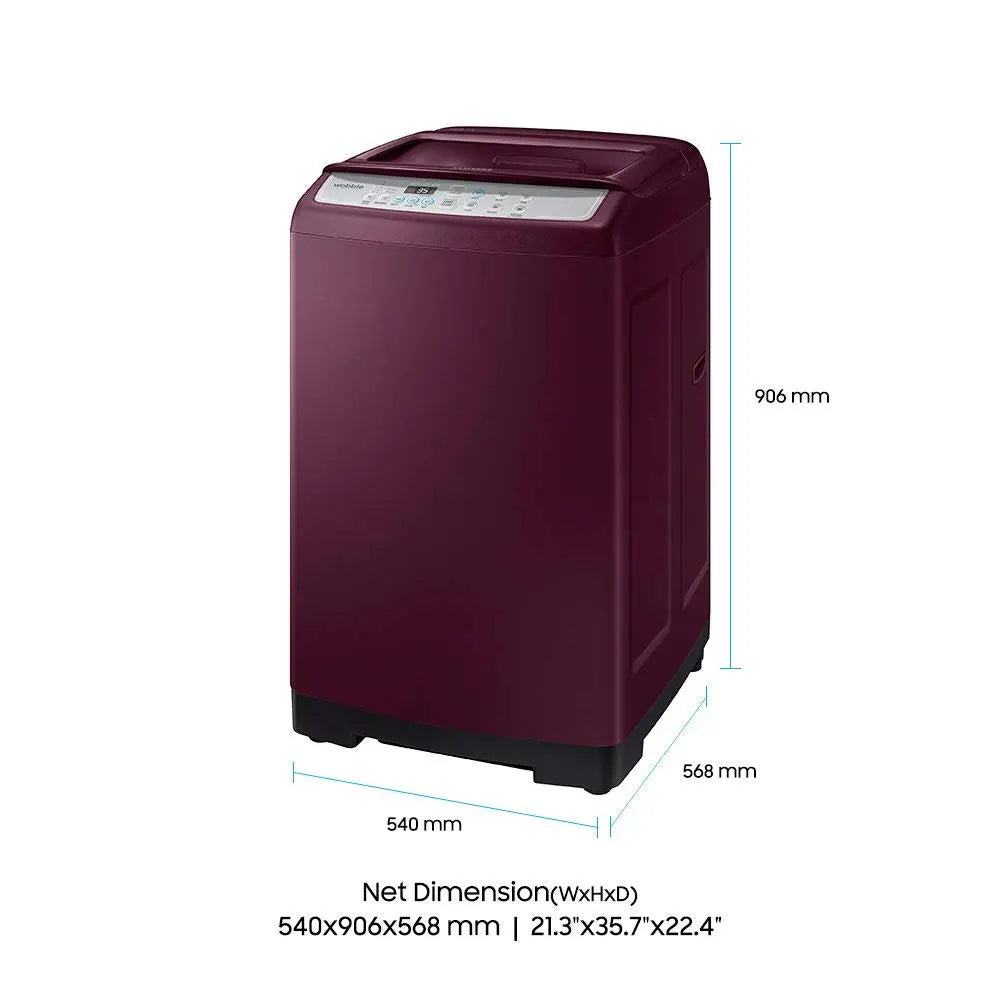 Samsung 6.5 kg Fully-Automatic Top Loading Washing Machine (WA65M4500HP/TL, Sparkling Plum)