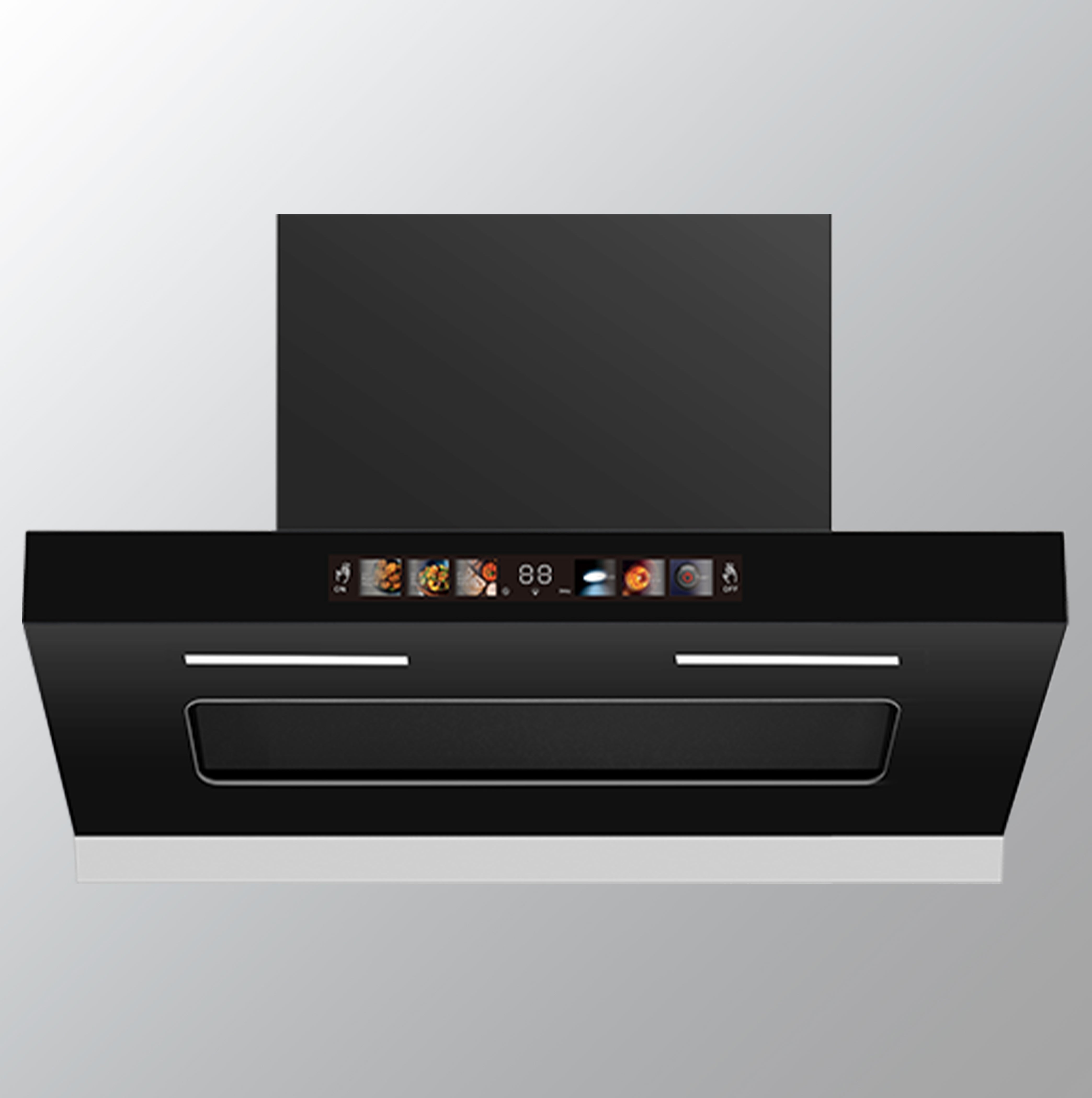 Blaupunkt 5IH66860 60cm Touch Control Filterless Black Glass Chimney Hood (900 m³/h)