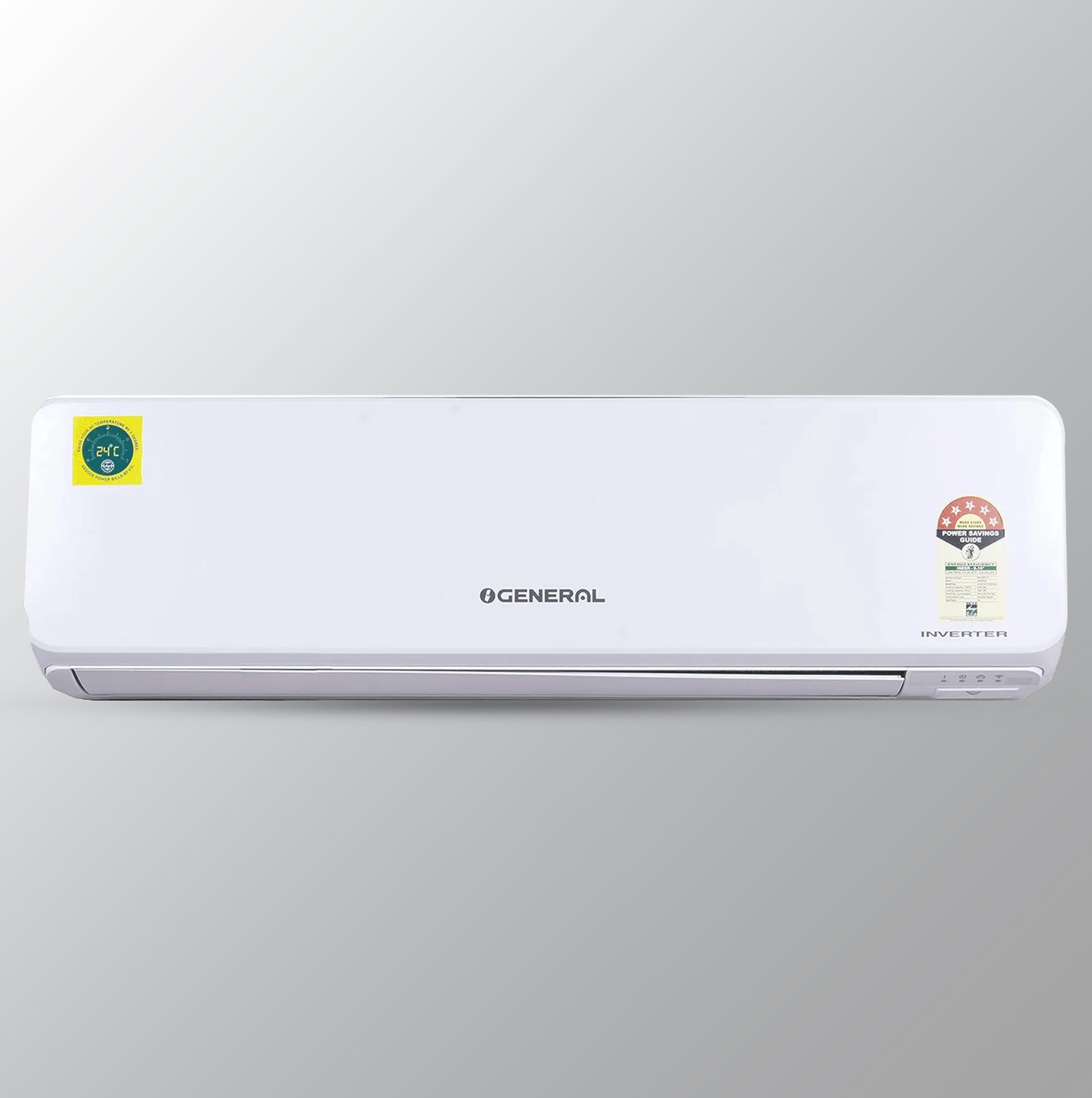 O-ஜெனரல் 1.5T 5 ஸ்டார் இன்வெர்ட்டர் ஸ்பிளிட் ஏசி - வெள்ளை (ASGG18CGTB-B, காப்பர் கண்டன்சர்)